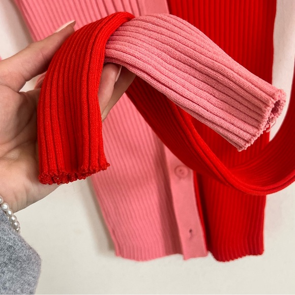 Lulu’s Colorblock Ribbed Top with Buttons - Picture 6 of 9